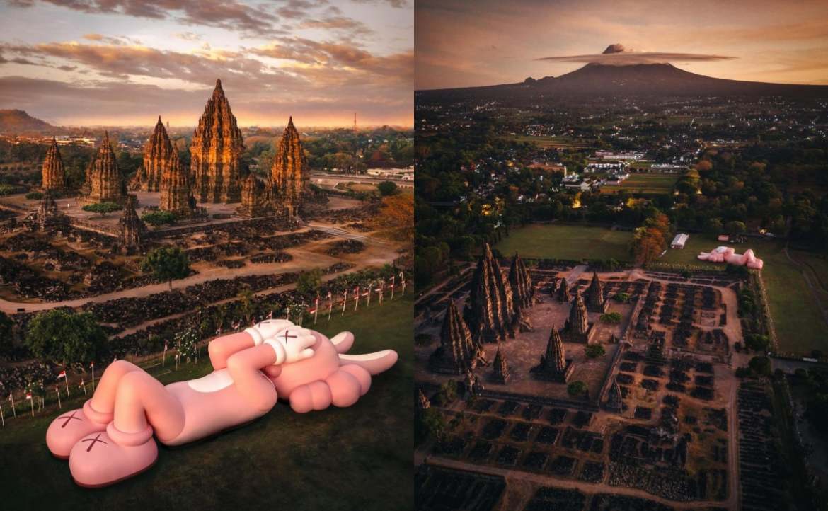 巨型 KAWS 粉紅兔降臨印尼普蘭巴南，為何是個「令人沉思」的獨家體驗？